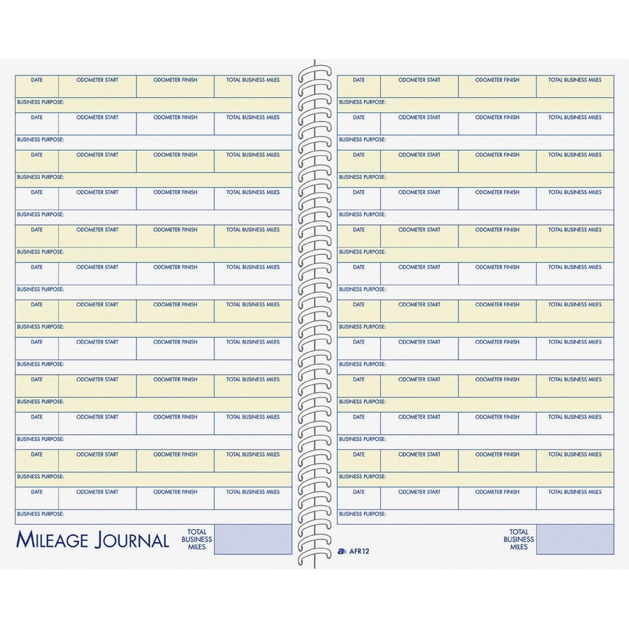 Adams Vehicle Mileage/Expense Journal Pocket