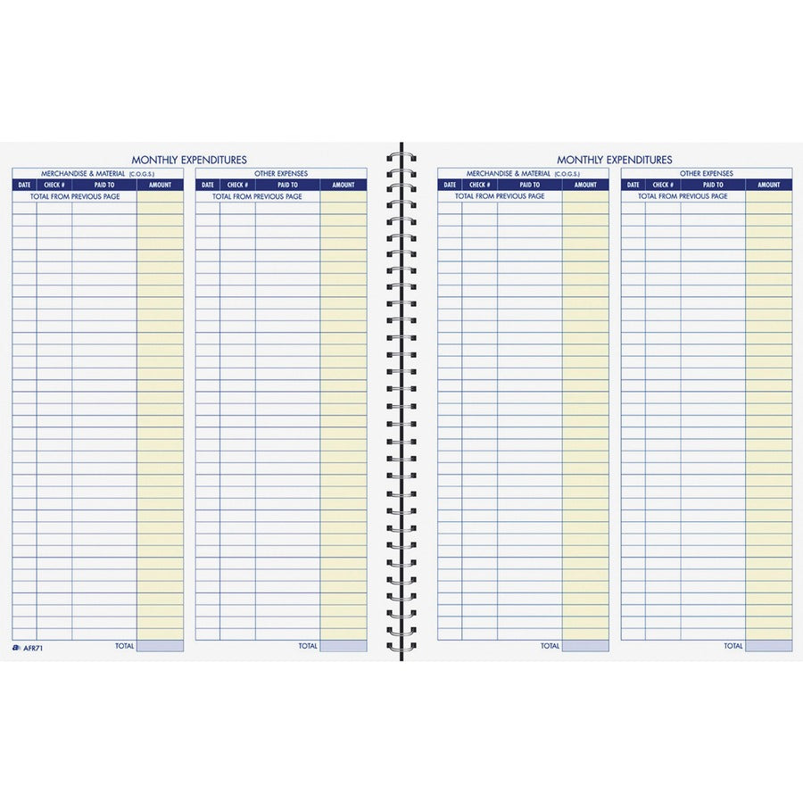 Adams Monthly Bookkeeping Record Book