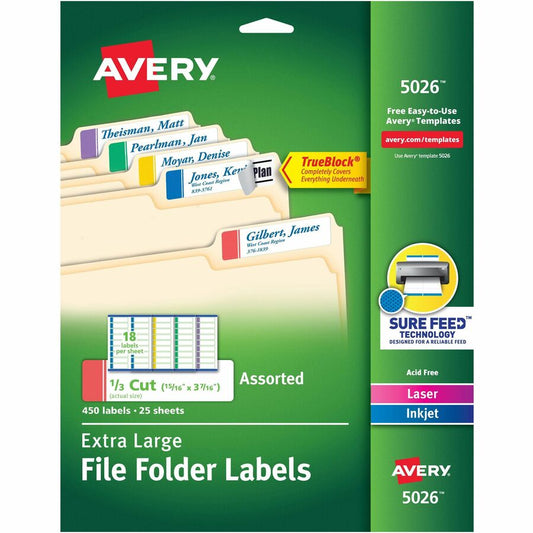 Avery&reg; Extra-Large File Folder Labels