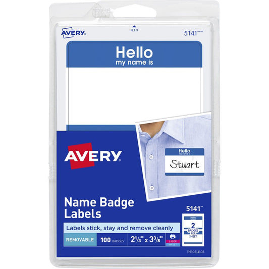 Avery&reg; Border Print/Write Hello Name Badges