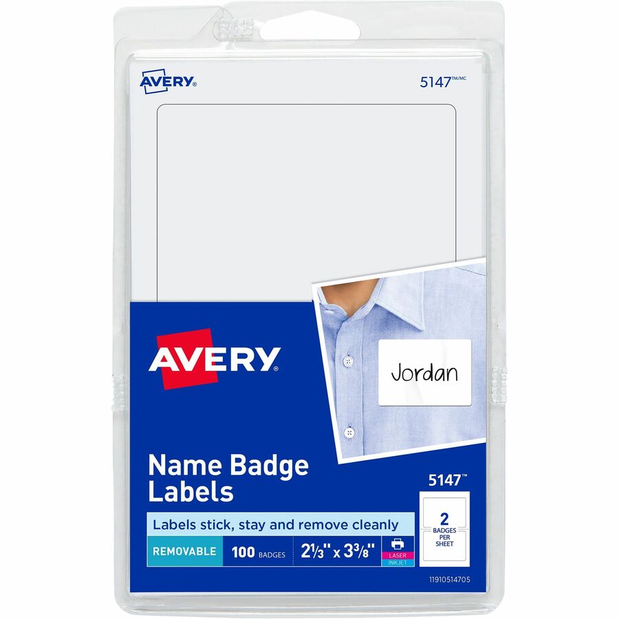 Avery&reg; Print or Write Name Badge Labels