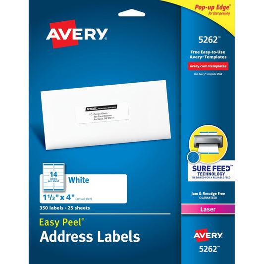 Avery&reg; Easy Peel Mailing Laser Labels