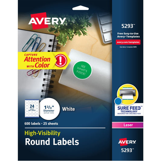 Avery&reg; Round High Visibility Labels