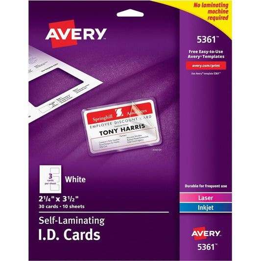 Avery&reg; Self-laminating ID Cards