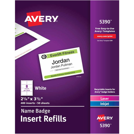 Avery&reg; Laser/Inkjet Badge Insert Refills