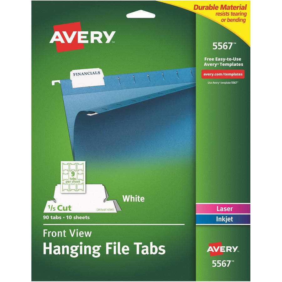 Avery&reg; Print/Write On Hanging File Tabs