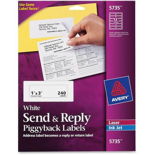 Avery&reg; Send & Reply Piggyback Labels