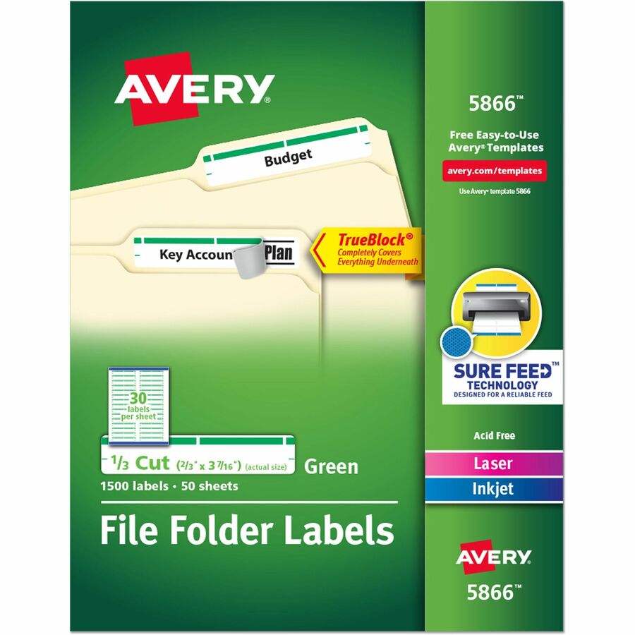 Avery&reg; TrueBlock File Folder Labels