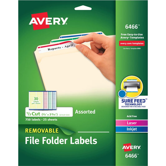 Avery&reg; Removable Laser/Inkjet Filing Labels