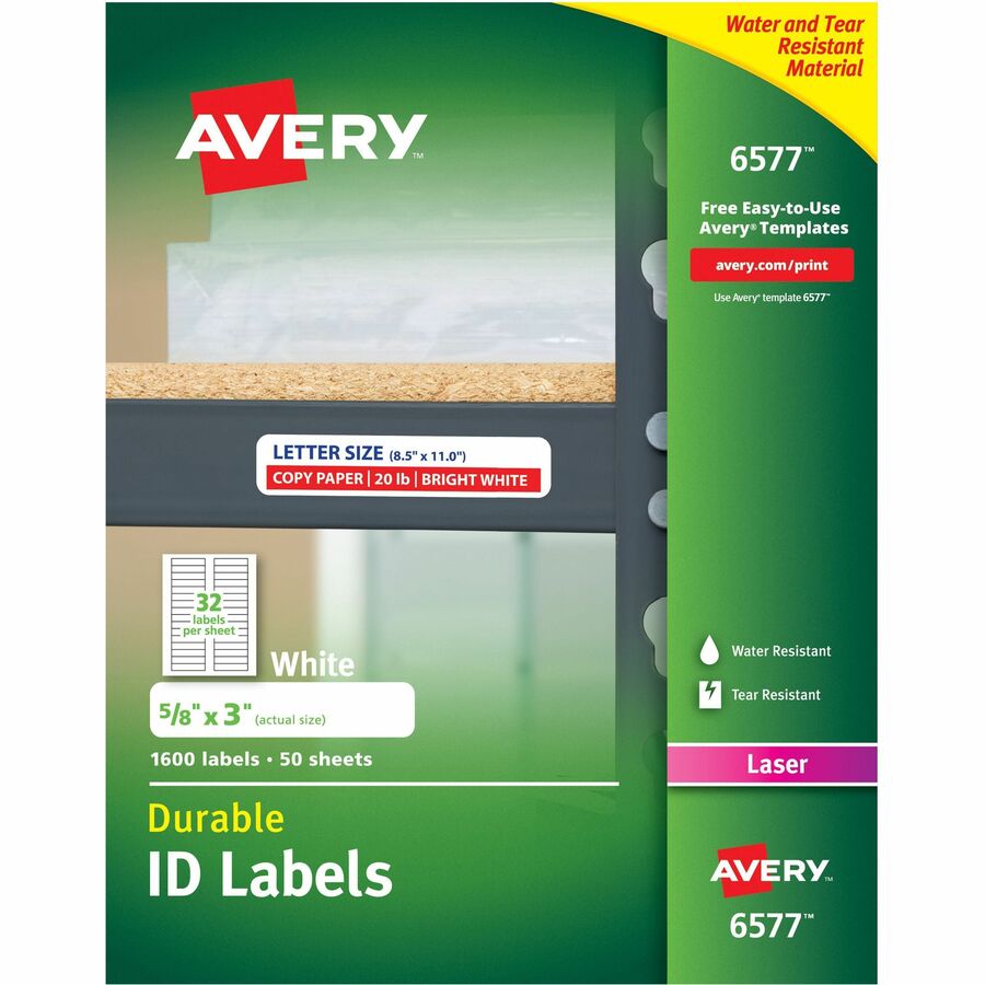 Avery&reg; Permanent Durable ID Laser Labels