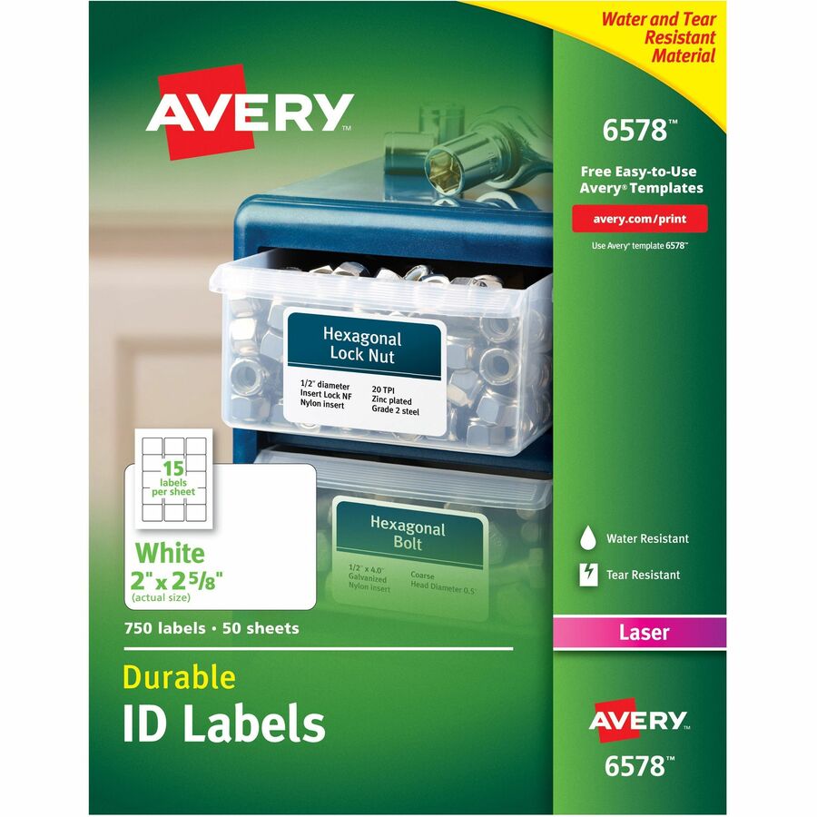 Avery&reg; Permanent Durable ID Laser Labels