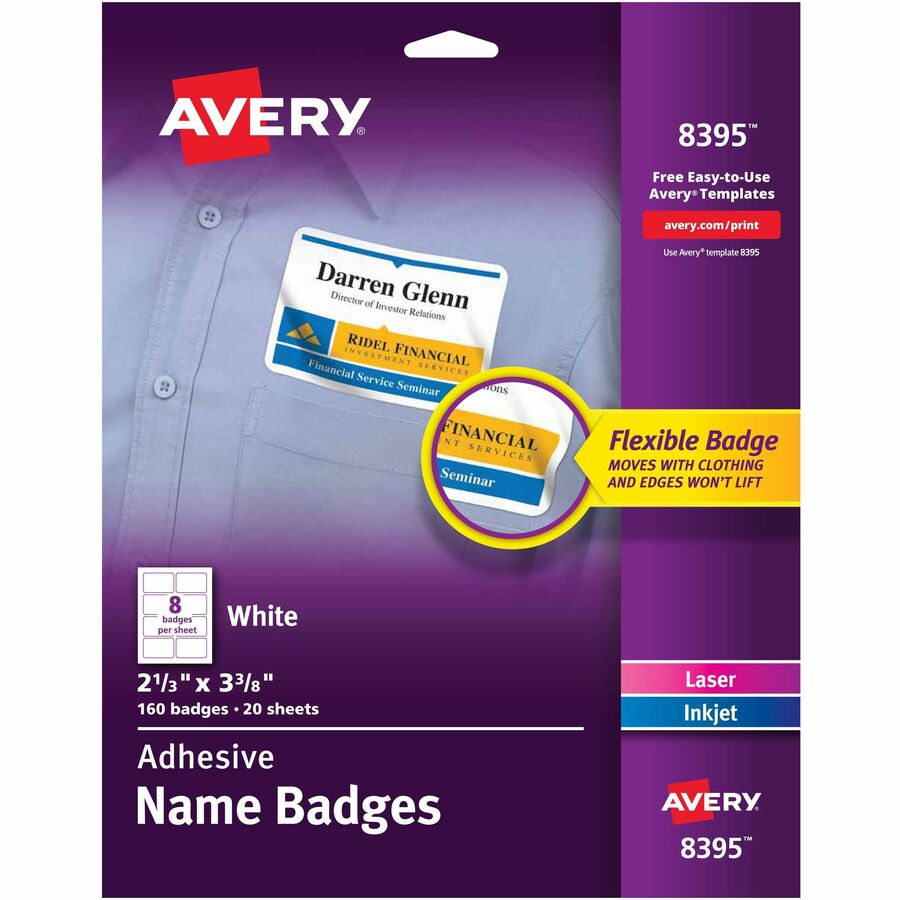 Avery&reg; Adhesive Name Badges