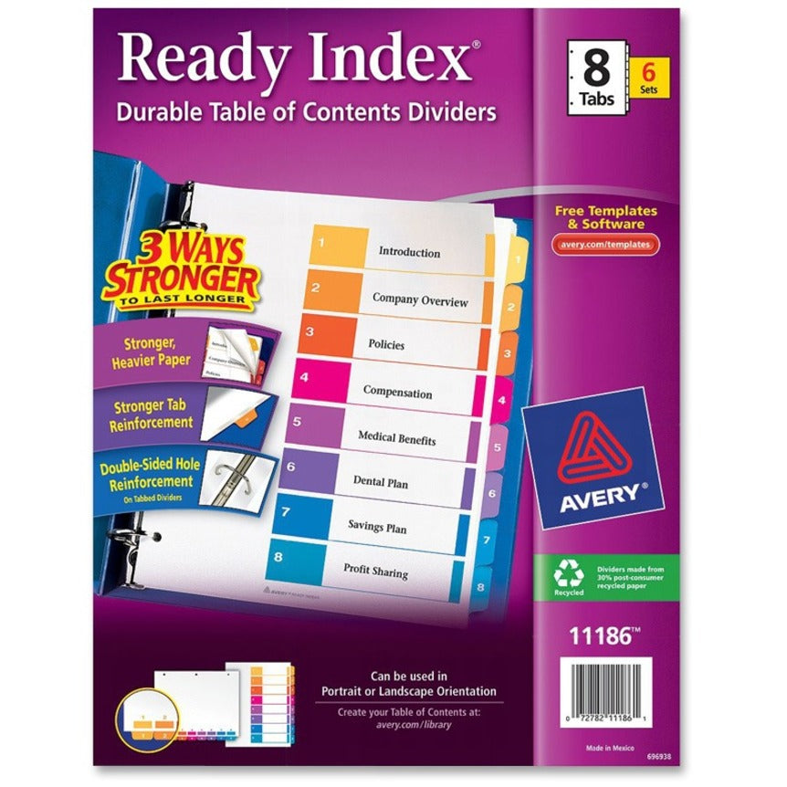 Avery&reg; Ready Index Custom TOC Binder Dividers