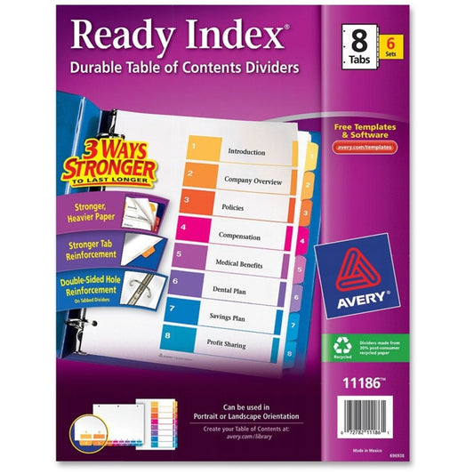 Avery&reg; Ready Index Custom TOC Binder Dividers