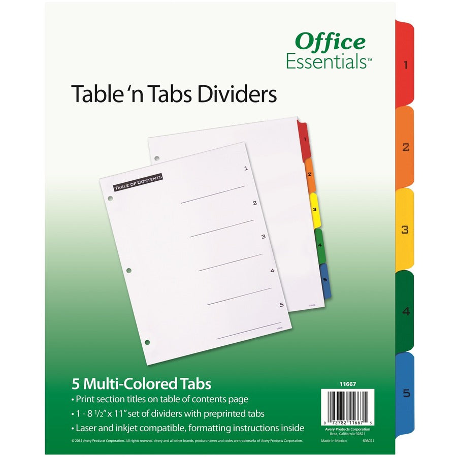 Avery&reg; Table 'N Tabs Numeric Dividers