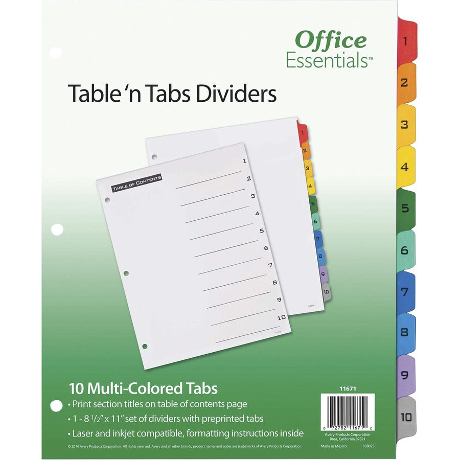 Avery&reg; Table 'N Tabs Numeric Dividers