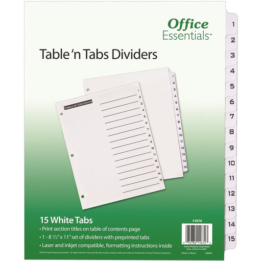 Avery&reg; Table 'N Tabs Numeric Dividers