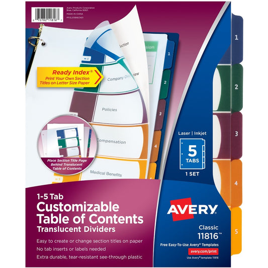 Avery&reg; Ready Index Customizable TOC Binder Dividers