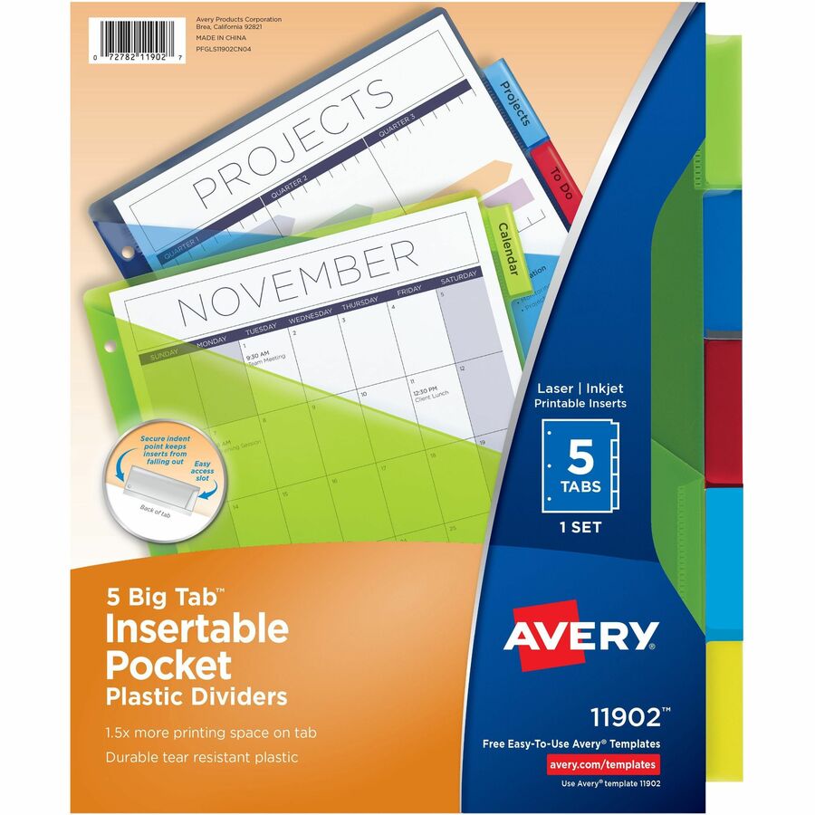 Avery&reg; Big Tab Insertable Pocket Dividers