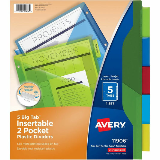 Avery&reg; Big Tab Insertable 2-Pocket Dividers