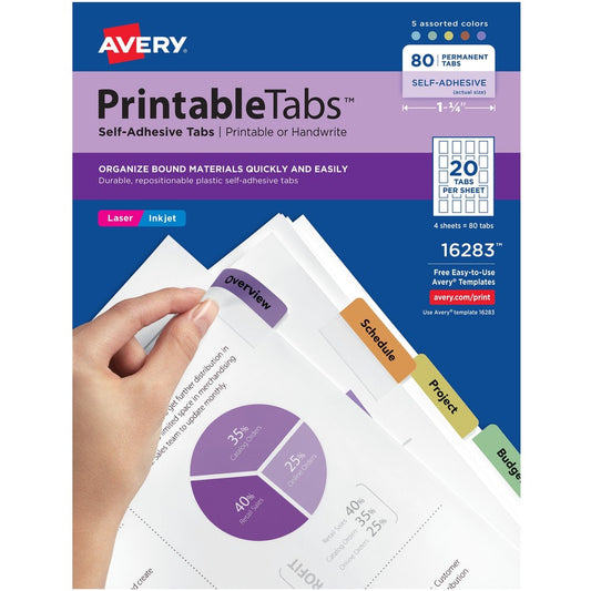 Avery&reg; Printable Repositionable Tabs