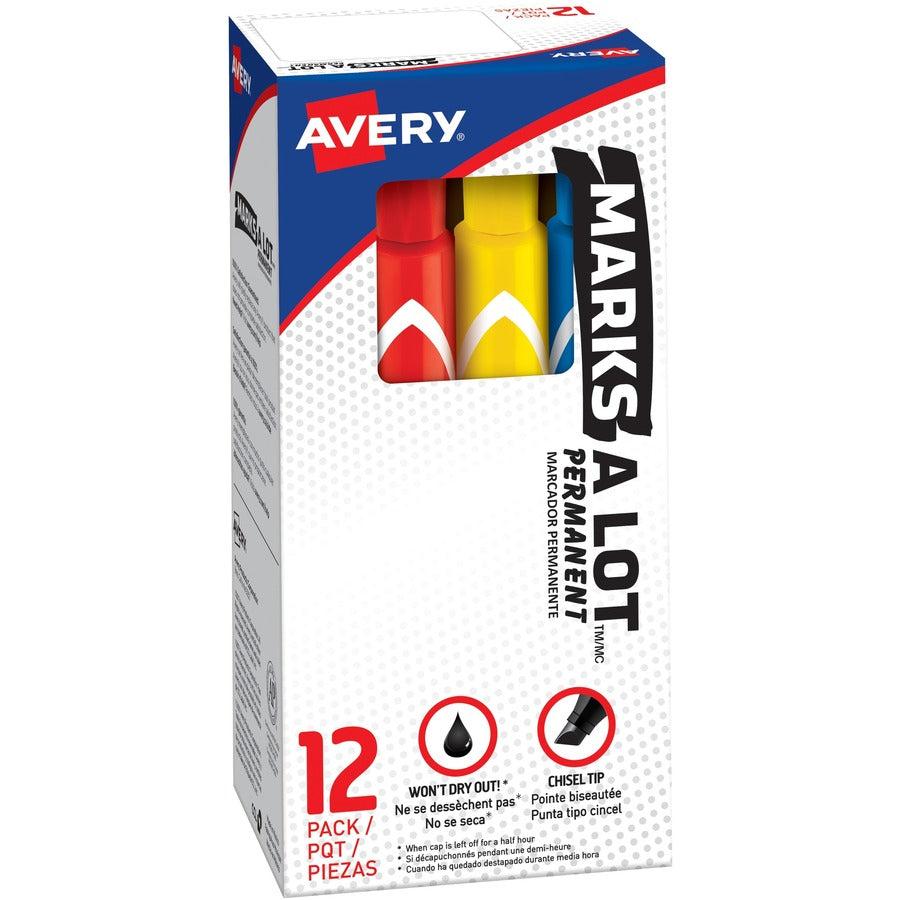 Avery&reg; Marks A Lot Permanent Markers - Large Desk-Style Size