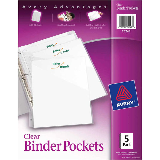 Avery&reg; Durable Letter Vinyl File Pocket