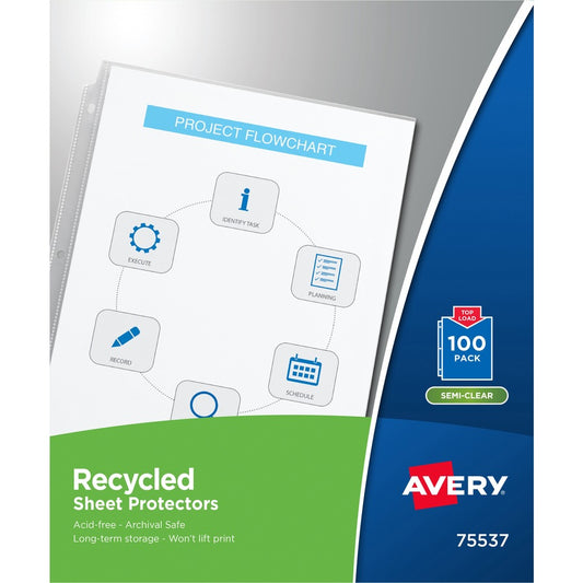 Avery&reg; Economy Recycled Sheet Protectors - Acid-free Archival-Safe Top-Loading