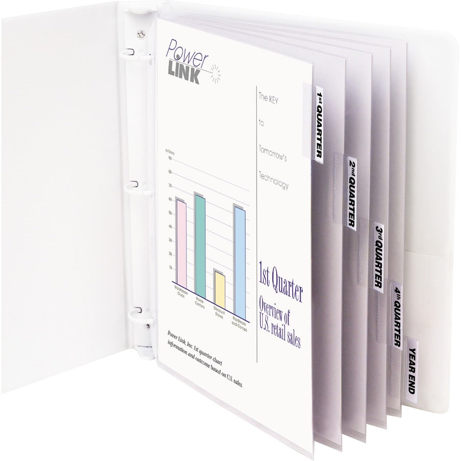 C-Line Heavyweight Poly Sheet Protectors with Index Tabs