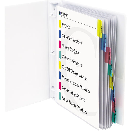 C-Line Heavyweight Poly Sheet Protectors with Index Tabs