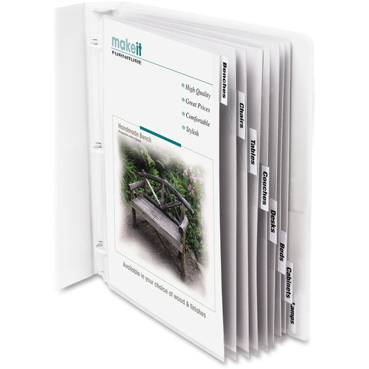 C-Line Heavyweight Poly Sheet Protectors with Index Tabs