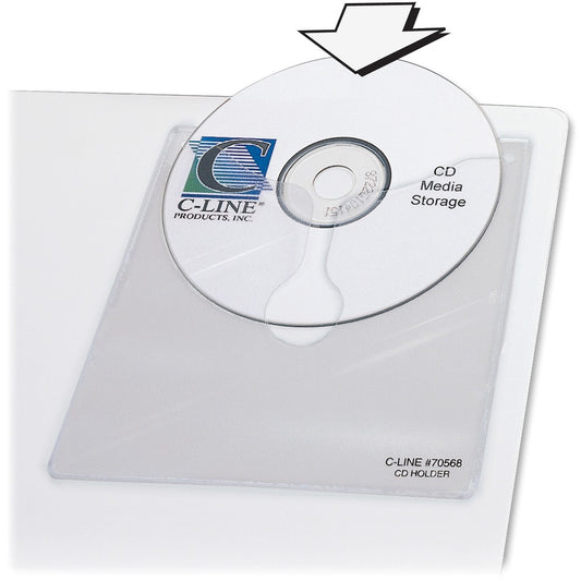 C-Line Self-Adhesive CD Holder