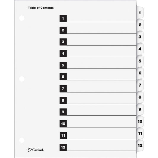 Cardinal OneStep Numbered Index System