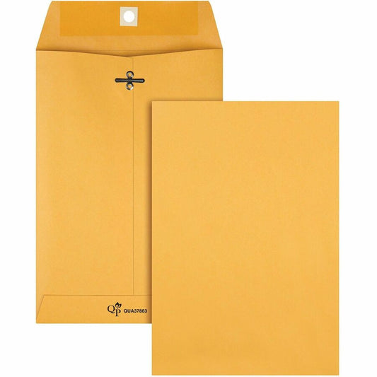 Quality Park 6-1/2 x 9-1/2 Clasp Envelopes ith Deeply Gummed Flaps