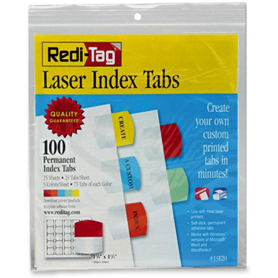 Redi-Tag Laser Printable Index Tabs