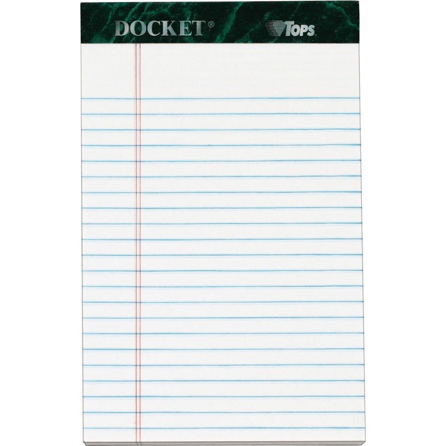 TOPS Docket Letr - Trim White Legal Pads - Jr.Legal