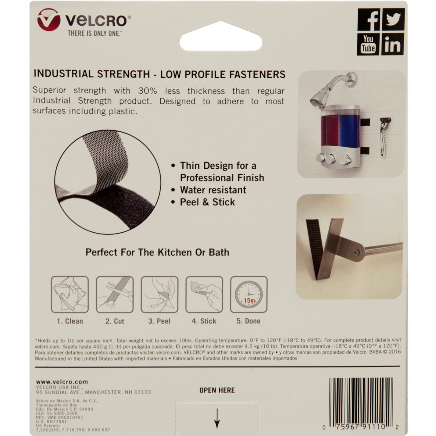 VELCRO&reg; 91110 Heavy Duty Industrial Strength - Low Profile