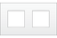 Crestron Dual gang faceplate Intense - White