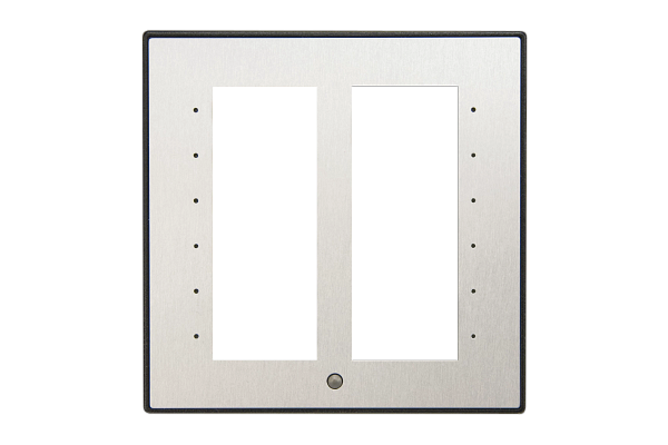 Crestron Architectural Faceplate for Cameo International Keypad, Black Textured w/Stainless Steel Inlay