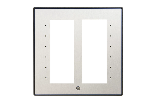 Crestron Architectural Faceplate for Cameo International Keypad, Black Textured w/Stainless Steel Inlay
