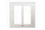 Crestron Architectural Faceplate for Cameo International Keypad, White Textured w/Stainless Steel Inlay