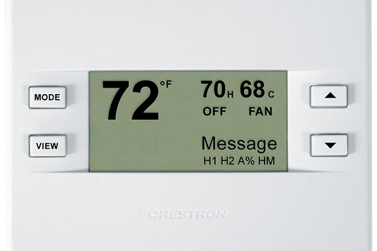 Crestron Heating/Cooling Fan-Coil Thermostat, Black