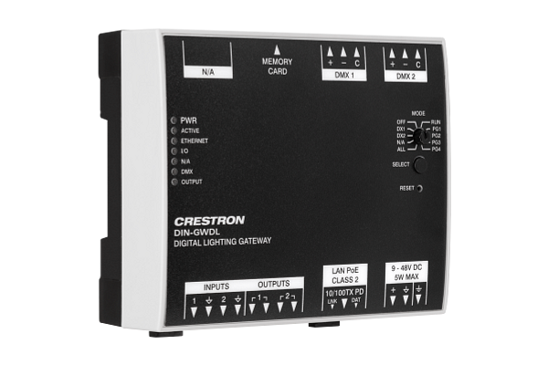 Crestron Digital Lighting Gateway, DIN Rail Mount