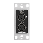 Crestron DMNAX Audio-over-IP Wall Plate with XLR, Black, 1‑Gang