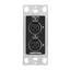 Crestron DMNAX Audio-over-IP Wall Plate with XLR, Black, 1‑Gang