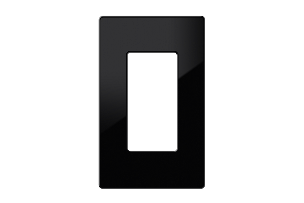 Crestron Decorator Style Faceplate, 1-Gang, Black Smooth