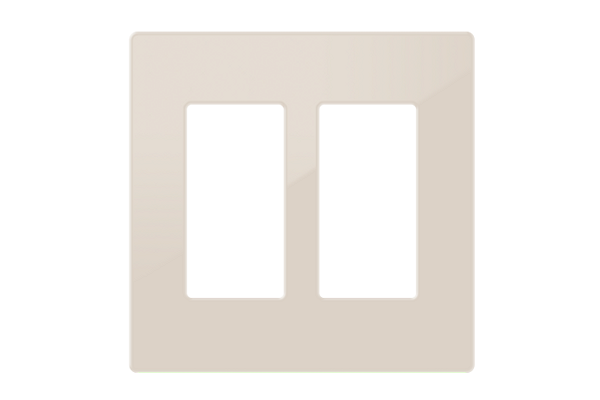 Crestron Decorator Style Faceplate, 2-Gang, Almond Smooth