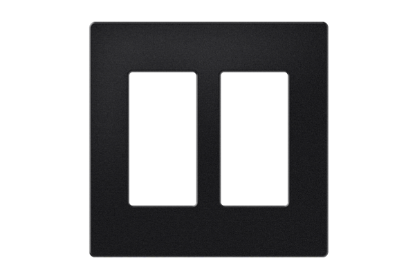 Crestron Decorator Style Faceplate, 2-Gang, Black Textured