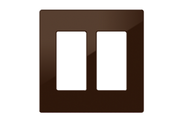 Crestron Decorator Style Faceplate, 2-Gang, Brown Smooth