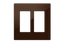 Crestron Decorator Style Faceplate, 2-Gang, Brown Smooth
